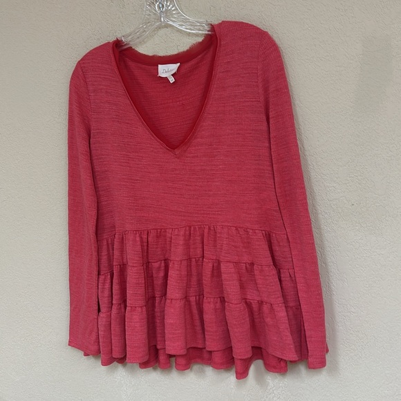 Anthropologie Deletta womans boho Tiered Long Sleeve Top Size M - Picture 4 of 6